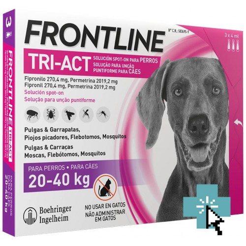 Frontline Tri-Act Perros 20-40 kg 3 Pipetas