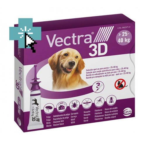 Vectra 3D Pipetas Perros 25 a 40 kg 