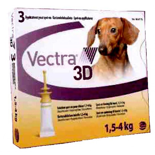 Vectra 3D Pipetas Perros 1.5 a 4 kg